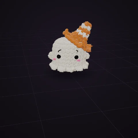Ghost but with safety cone hat