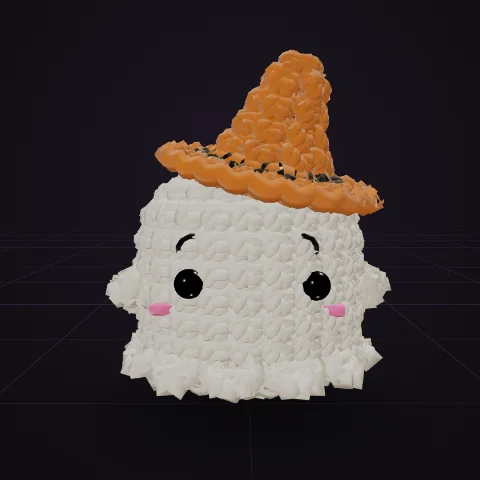 Ghost with a wizard hat